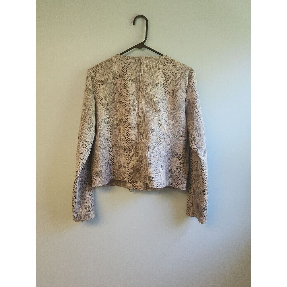 Haute Monde Women's Sz XL Full Zip Snake Skin Print Moto Motorcycle‎ Jacket - Picture 6 of 6